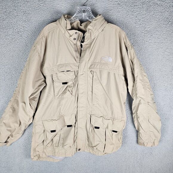 The North Face Utility Tech Gorp Fishing Zip Up Hooded Nylon Jacket Mens Medium